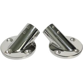 2pcs Ship handrail Accessories Round Base, Ship Deck handrail 30/45 / 60/90 Degree Marine Hardware, Suitable for 7/8 inch / 1 inch Outer Diameter Pipe
