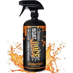 Boat Juice Interior Boat Cleaner Spray - Boat Seat Cleaner, Boat Vinyl Cleaner and Protectant, Boat Upholstery Cleaner & Carpet Cleaner, Cleaning Supplies, Boat Accessories 32oz
