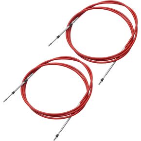 uxcell 2pcs 11ft 3.4 Meter 134inch Marine Throttle Shift Remote Control Box Cable for Outboard Engine Boat Motor Steering System Red