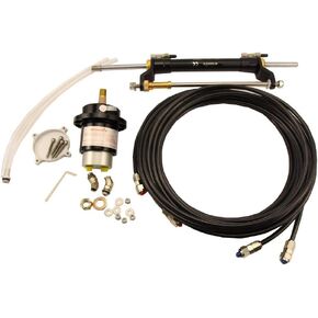 Winibo ZA0301 Marine Outboard Hydraulic Steering System for Boats with Helm Pump, Hydraulic Cylinder and Tubing
