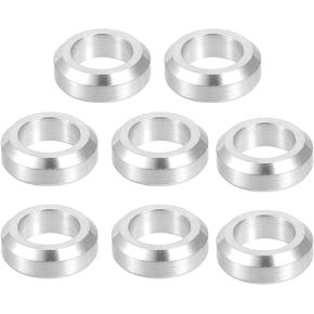 8 Pcs M6x5.5 Universal Bicycle Bolt Brake Screw Washer Bolts - MTB Mountain Bike Bicycle Concave Convex Balancer - Titanium Alloy Silver Tone