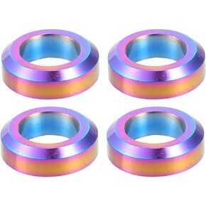 4 Pcs M6x5.5 Universal Bicycle Bolt Brake Screw Washer Bolts - MTB Mountain Bike Bicycle Concave Convex Balancer - Titanium Alloy Assorted Color