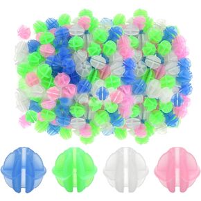 Nanaborn Bike Spoke Beads Glow in The Dark That Make Noise- Plastic Round Multicolor Luminous for Kids Bicycle Wheel Decorations (216PCS)