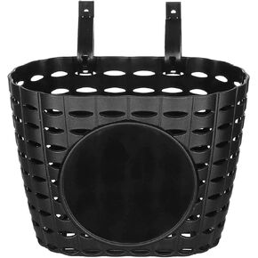 YL traV Kids Bike Basket with Adjustable Straps Design, Handlebar Bicycle Basket for Children Bike Accessories (Black)