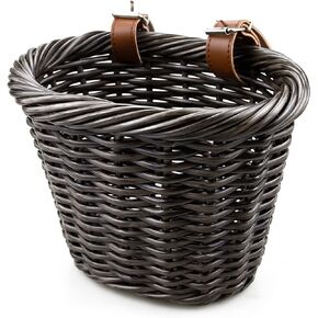 Woven Mini Bike Basket for Kid Bike Handlebar Bike Basket for Girl Boy for Scooter, Multi-Colors