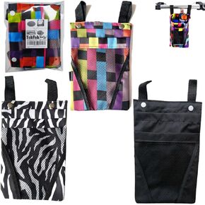 YehVeh 3 Pack Bike Handlebar Bag Bicycle Handle Bar Front Hanging Pouch 2 Layers with Mobile Phone Holder for Motorcycle eBike Scooter Trike Tricycle Cycling Vehicle Crossbar Kids Girls Boys Men Women