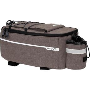 MOSISO Bike Rack Bag, Waterproof Bike Trunk Cooler Bag Insulated Bicycle Rear Seat Bag Cycling Bike Backseat Storage Cargo Luggage Saddle Shoulder Bag