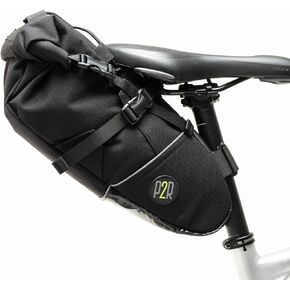 PACK2RIDE Inova Light Bike Saddle Bag - Water Resistant, Durable Cordura Fabric, Essential Bag for Bikepacking - Under Seat Storage, Seat Bag for Road, Gravel Cycling (Black)