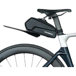 ROCKBROS Bike Saddle Bag Bike Seat Bag with Mudguard Hard Bag Bicycle Shell 3D Saddle with Reflective Strip for Mountain Road Bikes