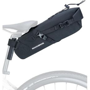 ROCKBROS Bikepacking Bag Bike Saddle Bag Large Capacity Bikepacking Seat Bag Waterproof Bike Seat Bag Max 3L
