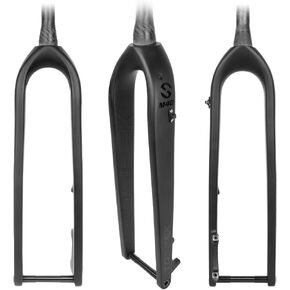 BUCKLOS 29inch Carbon Fiber Rigid MTB Bike Fork, 110 * 15mm Thru Axle Disc Brake, 1-1/8 Threadless Tapered Tube Super Light T800 Bicycle Front Forks