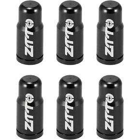 X AUTOHAUX 6pcs Aluminum Alloy Valve Caps French Type Valve Tire Dust Covers for Bicycle Mountain Bike Road Bike MTB Black