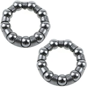LUORNG Bike Ball Crank Bearing 2PCS 1/4 inch x 9 Balls Stainless Steel Bike Axle Wheel Ball Frame Bearing, Bicycle Ball Bearings Retainer
