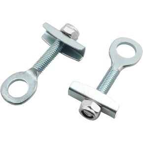 2PCS سلسلة دراجة الضابط قابل للتعديل سلسلة مشبك دراجة عجلة تثبيت زر سستة سلسلة الموتر سلسلة الضابط مناسبة لدراجات الذبابة الميتة دراجات قابلة للطي والدراجات الجبلية