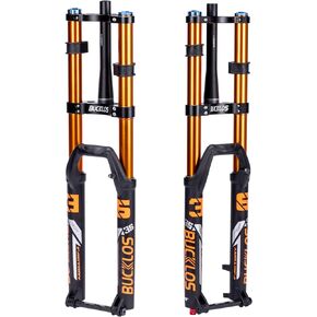 BUCKLOS Downhill Air Suspension Fork 27.5/29 15 * 110mm Boost Tapered, Travel 180mm 36mm Inner Tube Thru Axle Rebound Adjustment Disc Brake Front Forks, fit Mountain Bike AM FR DH ect.