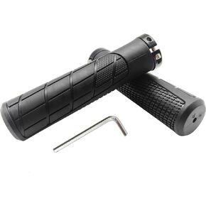 Bike Handlebar Grips, MTB Grips with Elastic Grainy Design Bike Grips Double Lock, Bike Handlebar Grips Bicycle Grips for BMX, Foldable Urban Bicycles, E-Bike, Scooter