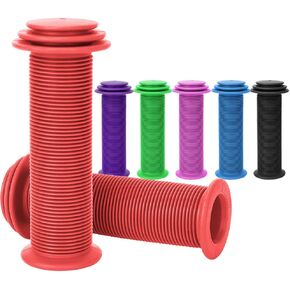 Kids Bike Grips - 105mm Bicycle Handlebar Grips with Mushroom Pattern for Kid Bike, Kid Balance Bike, Kid Kick Scooter