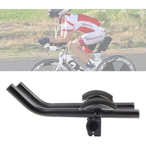 DRCKHROS Aero Bars,Bicycle Bike Armrest Handlebars TT Rest Bar Aluminum Alloy Black for Mountain Road Bicycle Bike Racing Handlebars