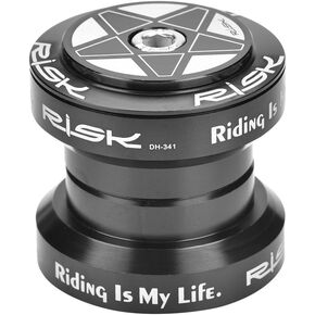 VGEBY Bicycle Headset, Bike Bearing Headset Solid Aluminum Alloy Bicycle Tapered Stack Headset Head Tube Straight Steerer Fork Bearing(Black) 1 1/8 Headset Threadless 1 1/8 Headset Threadless