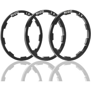 3 Pcs Bike Spacer Aluminum Alloy Cassette Spacer 1mm/2mm/2mm Bicycle Flywheel Hub Spacer Bottom Bracket Axle Washer Gasket Suitable for 7 10-Speed MTB Road Cycling Flywheel Tool in Kuwait