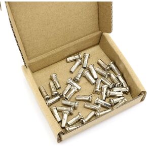 Pro Bamboo Kitchen 36pcs Mountain Bike Spoke Cap 12mm Spoke Nipples Silver Wheel Spoke Nipples Decor for 14G Mountain Road Bicycles