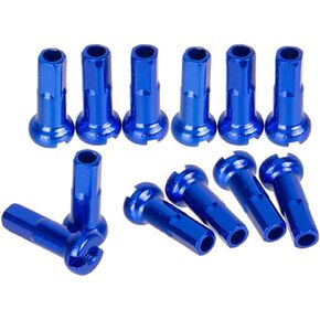 mollensiuer 72 Pieces Blue Alloy Bicycle Spoke Cap Spoke Nipples Bike Spoke Nipples End Tips Nipples End Caps Wheel Spoke Nipples Decor for Various Bicycles Spokes