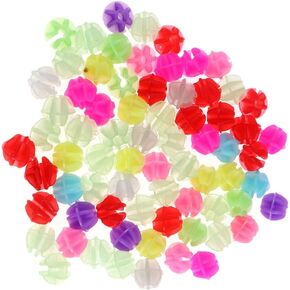 BESPORTBLE 108pcs Round Bike Resin Clip Beads Glow in The Dark Bicycle Wheel Beads Colorful Bicycle Decoration