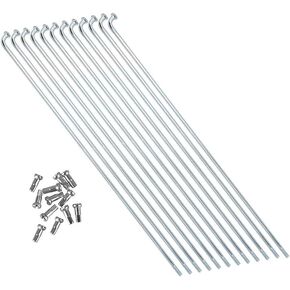 12pcs 290mm/11.4inch 14G J Bend Bicycle 304 Stainless Steel Spokes with 12mm Nipples Cycle Spokes