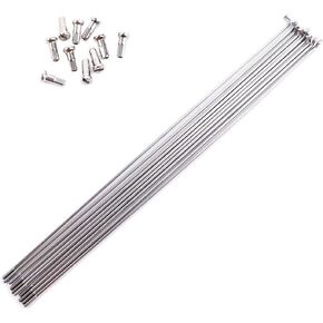 10 Pcs 245mm-305mm 14G Bicycle Spokes Stainless Steel Spokes and Nipples Bike Spokes for Mountain Bike Road Bike Electric Bike 700C Wheels