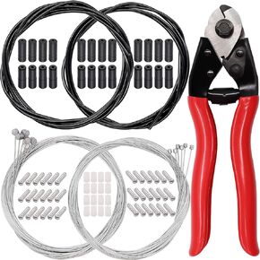 weideer 87 Pcs Stainless Steel Wire Cutter Bike Brake Cable Housing Shifter Cable Housing Universal Bike Cable Kit Bicycle Brake Cable Shift Cable with Bike Cable End Caps O-Rings