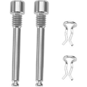 Micro Traders 2pcs Bicycle Caliper Screw Brake Pad Bolt Screw Y8J798060 M4 Disc Brake Caliper Bolt Titanium Alloy Pin with Circlips Compatible with Shimano