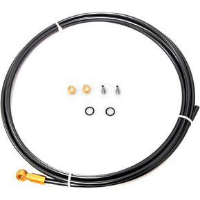 2500mm Bicycle Hydraulic Disc Brake Hose Kit for Shimano BH90 System, Including Banjo Adapter, Red/Gold/Silver (Gold)