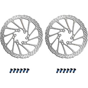 160/180/203mm Disc Brake Rotors，2Pcs/set G3 Stainless Steel Rotor Bicycle Disc Brake Rotors with Bolts for Road Bike, Mountain Bike, MTB, BMX