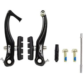 CNC V Brake Set, Bicycle Linear Pull V Brakes for Front/Rear Wheel, Long Arm 110mm, Black …