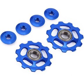 Stylrtop 2 pcs 11T Aluminum Sealed Bearing Jockey Wheel Rear Derailleur Pulley for Shimano Sram Rear Derailleur Etc.