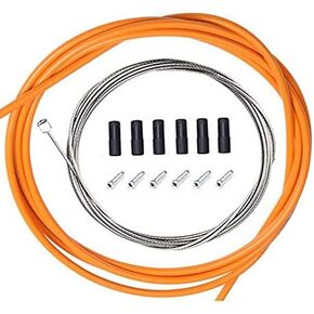 Road Mountain Bike Bicycle Cycling Shifter Cable Housing Kit Set, Package Includes: 2 x 1.8m Shift Cables 1 x 3m Shift housing 8 x ferrules 12 x Cable end caps, Cable housing 4mm