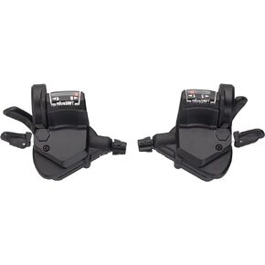 microSHIFT | Mezzo Thumb-Tap Shifter Set | 8-Speed | Triple | Optical Gear Indicator | Shimano Compatible
