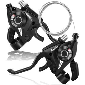 Bike Gear Shifter, 3x7 21 Speed Shifter Brake Lever Set for Mountain Bike, Road Bike, MTB,Bicycle