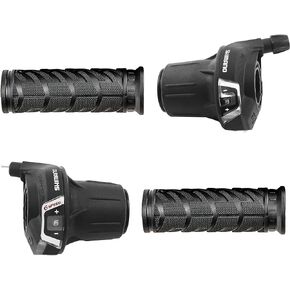 Twist Shifter Lever Revoshift Shift Lever SL-RS35, 18 Speed-Right 6 Speed Left 3 Speed (No SIS) Twist Grip Gear Bike Shift Lever for Mountain Bicycle