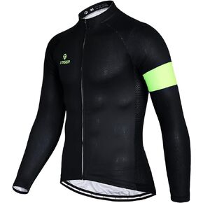 X-TIGER Cycling Jersey Men Long Sleeve Bike Shirts with 3 Pockets MTB Bike Road Bicycle Quick Dry Biking Shirt