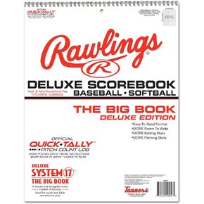 Rawlings | SYSTEM-17 Deluxe System Baseball/Softball Scorebook | Extra-Large 11"x14"