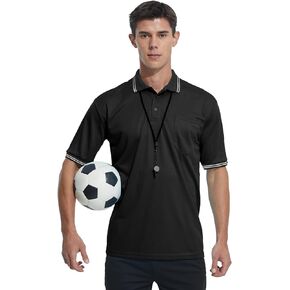 ChinFun Men's Umpire Shirts Official Softball & Baseball Referee Jersey Costume Short Sleeve Sized for Chest Protector
