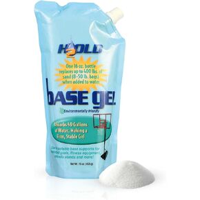 بوليمر BaseGel لأهداف كرة السلة وقواعد أطواق اللافتات الداخلية الخارجية، بديل مثالي للرمال وأكياس الرمل لتثبيت سلال حمامات السباحة الرياضية المحمولة، سهلة الاستخدام والتطبيق بالماء، 16 أونصة