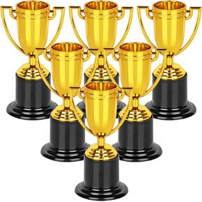 Mini Trophies,Gold Trophy Award, Plastic Trophies for Kids, 4 Inch Trophy Cups, Award Trophies for Party Favors, Props, Rewards, Winning Prizes, Competitions Ceremony Parties Favor