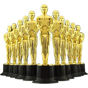 Bedwina 6" Gold Award Trophies - Pack of 12 Bulk Golden Statues Party Award Trophy, Party Decorations and Appreciation Gifts in Saudi Arabia