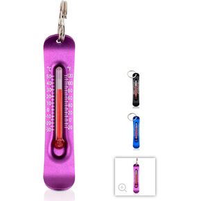 Sun Company Brrr-ometer - مقياس حرارة سحب بسحاب للرياضة الثلجية للسترة أو السترة أو حقيبة الظهر | ميزان حرارة صغير للتزلج والتزحلق على الجليد في الهواء الطلق in Kuwait