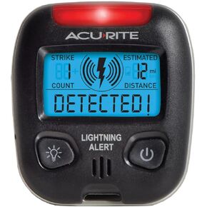 AcuRite 02020 Portable Lightning Detector Black, 2½L x 1W x 2¾H