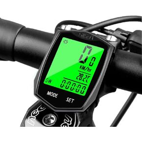 SEISSO Bike Computer Speedometer Wireless Waterproof Cycling Odometer, Smart Sensor, Auto Wake-up, Multi-Function Bicycle Speed Tracker with LCD Backlight Display…