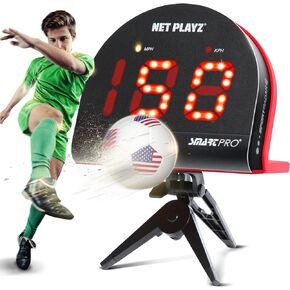 Soccer Radars, Speed Sensors Training Equipment (Hands-Free Radar Guns, Shooting Speed Guns | Soccer Gifts, High-Tech Gadget & Gear for Soccer Players, Black (NIS022132021)