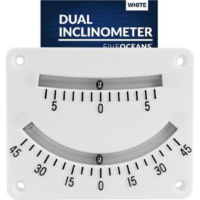 Five Oceans Dual Inclinometer, Angle Gauge, Tilt Gauge, Angle Indicator for Boat, RV, Camper, Trailer, Trucks, Measures ±45 Degree Range in Kuwait